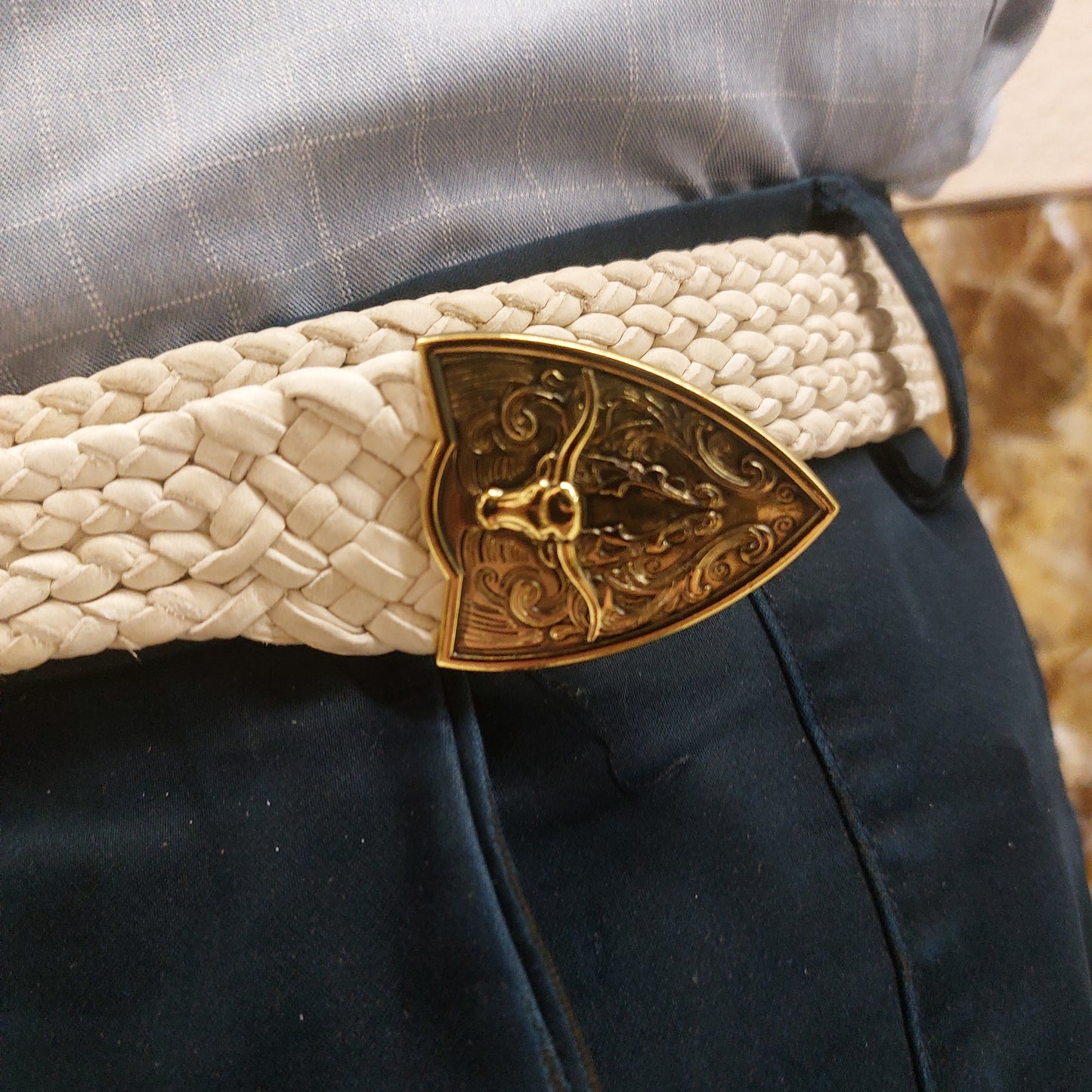 Handcrafted Leather Belt and Mongolian Leather Bag