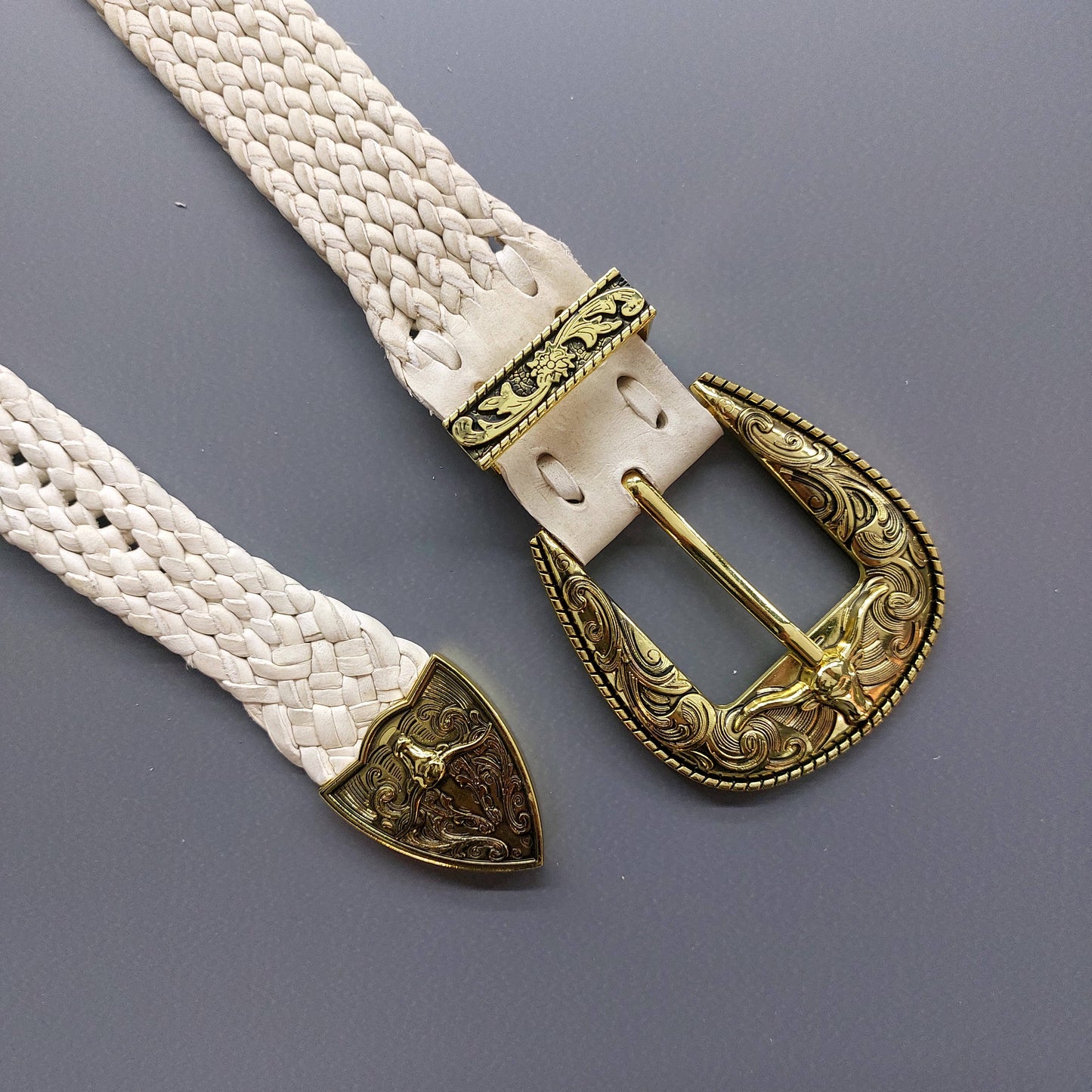 Handcrafted Leather Belt and Mongolian Leather Bag