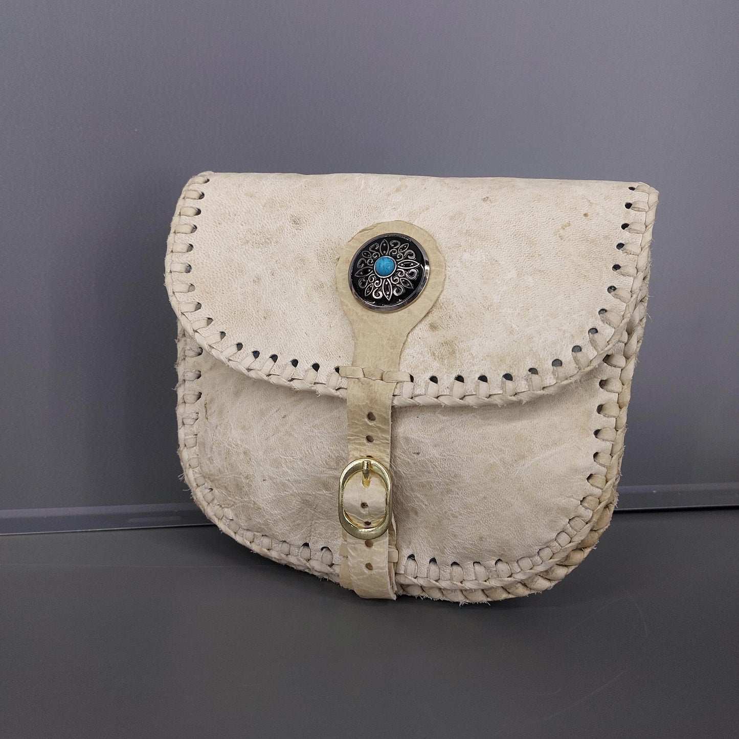 Handcrafted Leather Belt and Mongolian Leather Bag